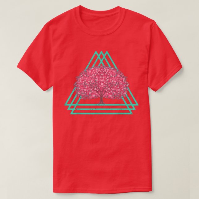 Camiseta Tormenta de vaporolas de flores japonesas sintomát (Diseño del anverso)