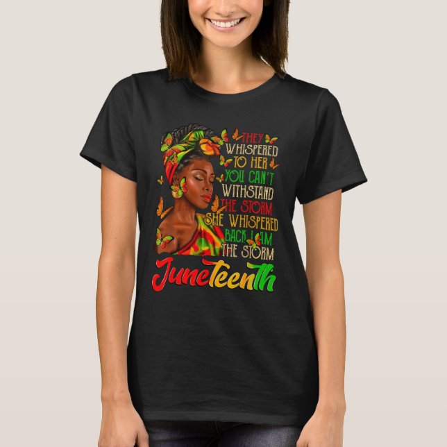 Camiseta Tormenta del Juneteenth Negro Mes de la Historia N (Anverso)