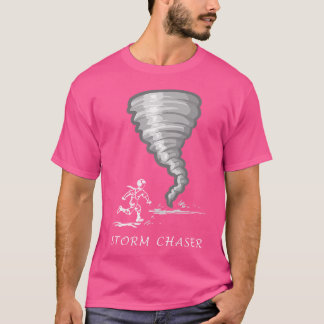 Camiseta Tormenta Divertida Persiguiendo Con Hombre Corrien