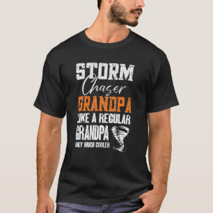 Camiseta Tormenta masculina Chaser Abuelo Tornado Chaser St