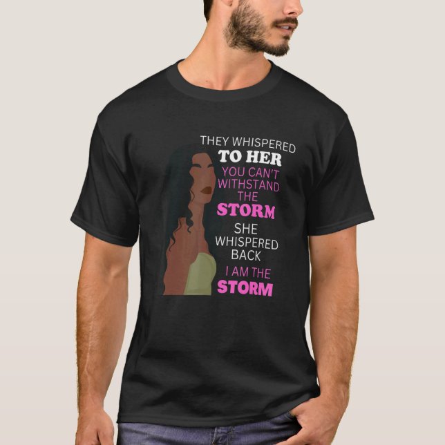 Camiseta Tormenta negra Chica Melanin Chicas afroamericanas (Anverso)