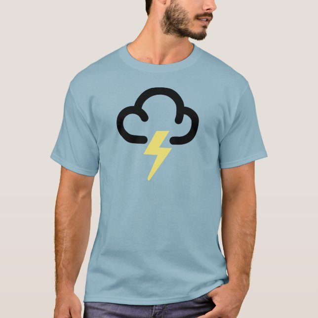 Camiseta Tormenta relámpago: símbolo de pronóstico del tiem (Anverso)