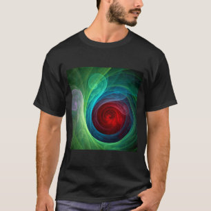 Camiseta Tormenta roja Floral Moderno Resumen Patrón de col