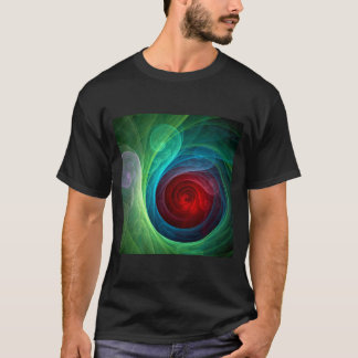 Camiseta Tormenta roja Floral Moderno Resumen Patrón de col