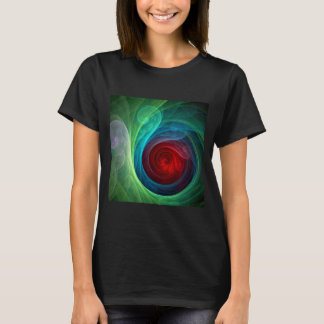 Camiseta Tormenta roja Floral Moderno Resumen Patrón de col