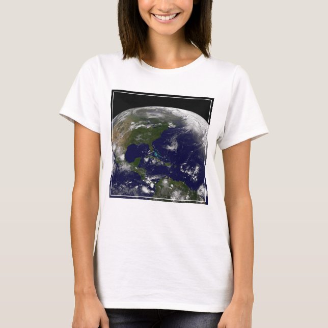 Camiseta Tormentas Tropicales En El Planeta Tierra. (Anverso)