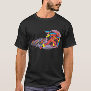 Camiseta Tornado Rojo En Movimiento Del Viento