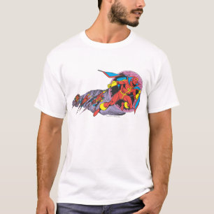 Camiseta Tornado Rojo En Movimiento Del Viento