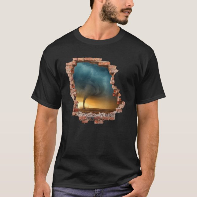 Camiseta Tornado Storm Wall Destruction Hurricane Chaser Me (Anverso)