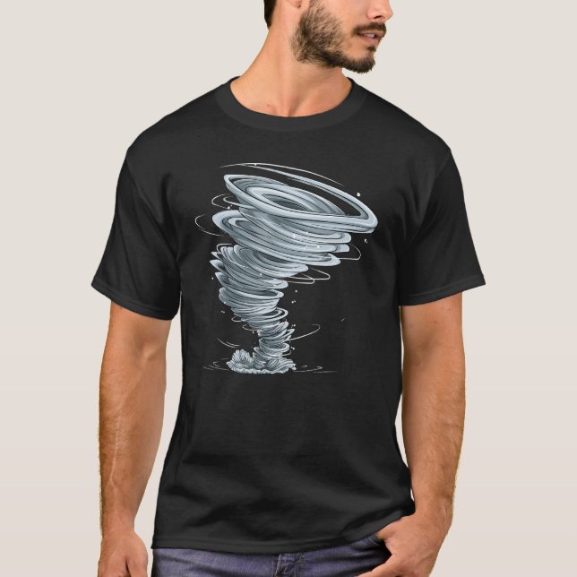 Camiseta Tornado Tornado Chaser Temeroso Huracán del Clima (Anverso)
