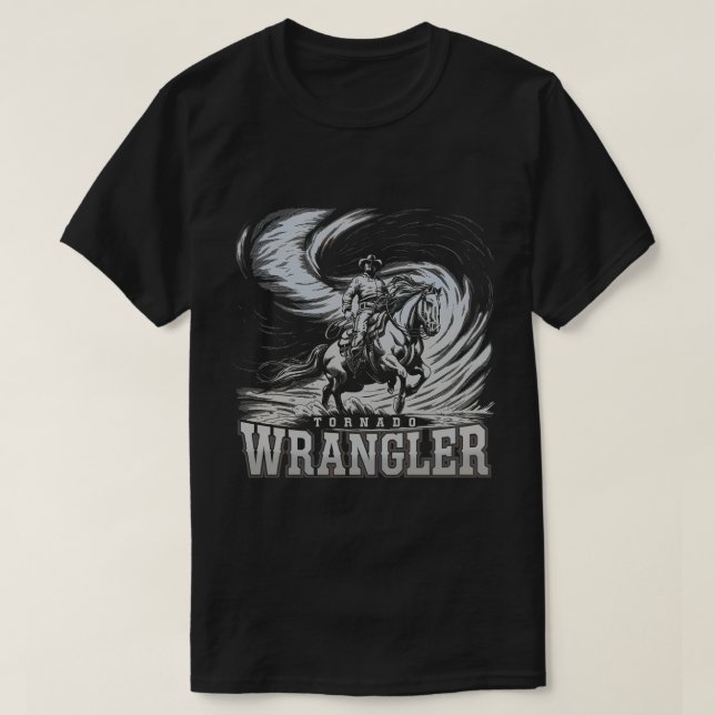 Camiseta Tornado Wrangler Shirt Cowboy Wrangler T-Shirt (Diseño del anverso)