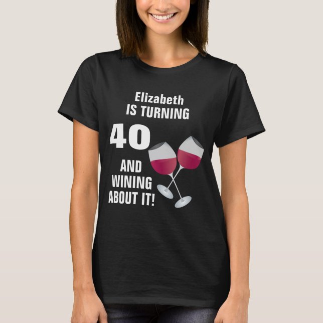 Camiseta Torneado de 40 y el Wining sobre él, personalizado (Anverso)
