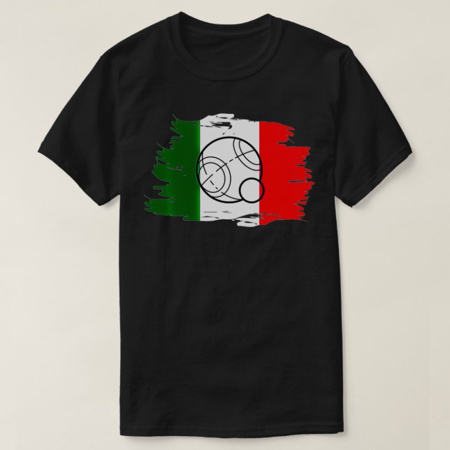 Camiseta Torneo Bocce Ball T de la Bandera Italiana Bocce B (Diseño del anverso)