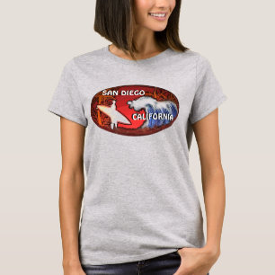 Camiseta Torneo de arte para damas rojas de San Diego Calif