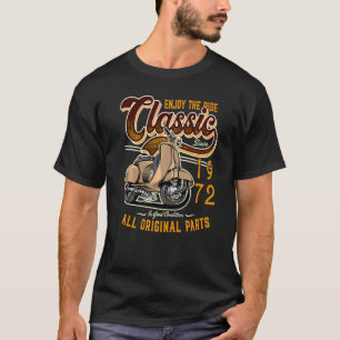 Camiseta Torneo de Autobús Clásico Moped Rider Cumpleaños 1