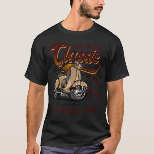 Camiseta Torneo de Autobús Clásico Moped Rider Cumpleaños 1