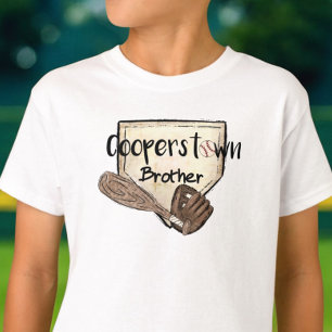 Camiseta Torneo de Béisbol Cooperstown NY Brother Cute