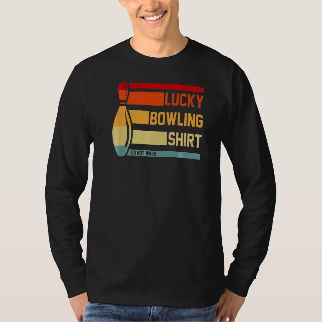 Camiseta Torneo de Bowling con suerte para Bowling Bowler V (Anverso)