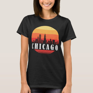 Camiseta Torneo de Chicago al atardecer al estilo retro vin