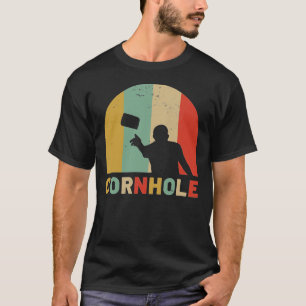 Camiseta Torneo de equipo de estilo retro de Cornhole Vinta
