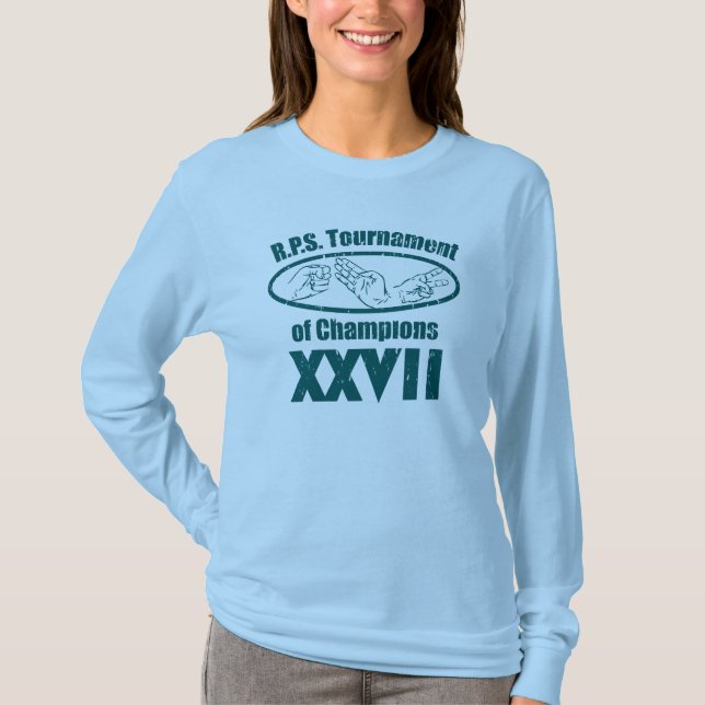 Camiseta Torneo de papel de las tijeras de la roca de (Anverso)