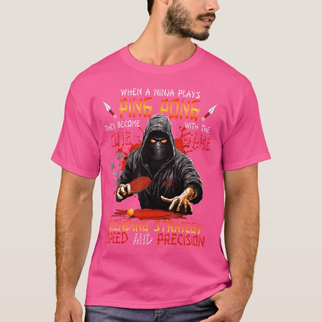 Camiseta Torneo de Pong, guerrero de Ninja (Anverso)