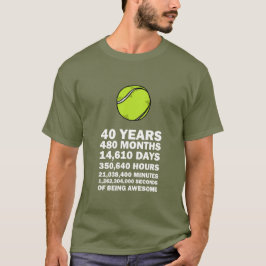 Camiseta Torneo de tenis 40º cumpleaños