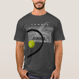 Camiseta Torneo de Tenis Raqueta Golpeando Pelota en Movimi