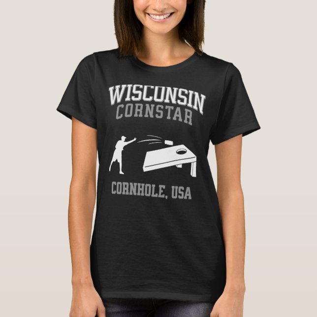 Camiseta Torneo de Wisconsin Cornstar Lucky Cornhole (Anverso)