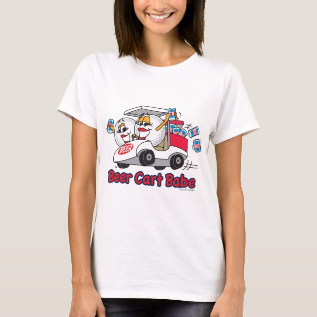Camiseta Torneo del golf del bebé del carro de la cerveza (Anverso)