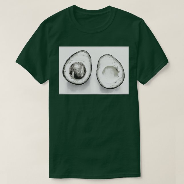 Camiseta Tornillo clásico de aguacate blanco y negro (Diseño del anverso)