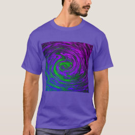 Camiseta Tornillo de arte con abstracto púrpura masculino