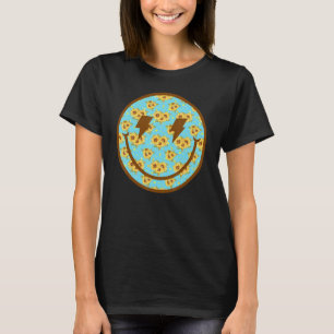 Camiseta Tornillo de la cara del girasol Groovy Smile Retro