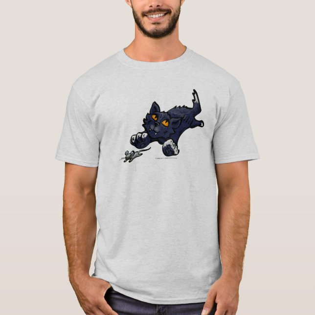Camiseta Tornillo de luces de ratón para perseguir gato (Anverso)