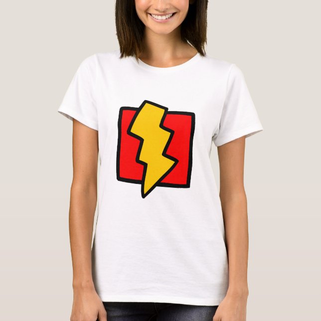 Camiseta Tornillo de luz azul rojo y amarillo (Anverso)