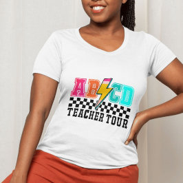 Camiseta Tornillo de luz del ABCD de rock retro - Color neg