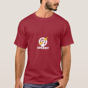 Camiseta Tornillo de relámpago eléctrico brillante eléctric