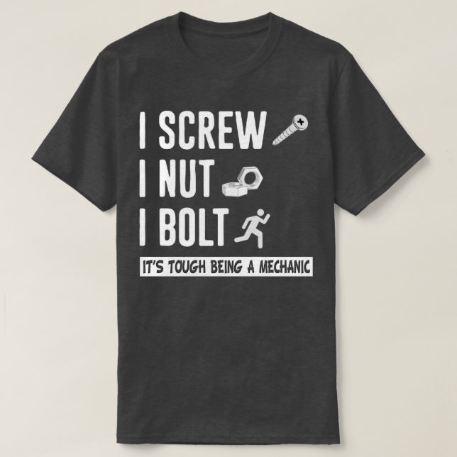 Camiseta Tornillo De Tornillos Y Tornillos De La Tornilla D (Diseño del anverso)