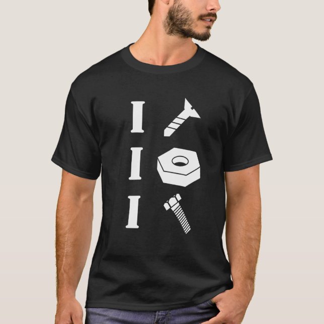 Camiseta Tornillo de tuerca de tornillo - Ingeniero mecánic (Anverso)