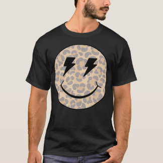 Camiseta Tornillo Lightning de moda Leopard Smiley Face