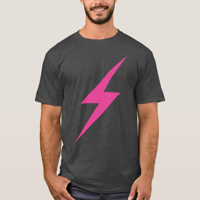 Camiseta Tornillo Lightning Rosado Del Feminismo (Anverso)