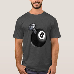 Camiseta Tornillo Loco 8 Bola Gráficos de Tornillo Loco