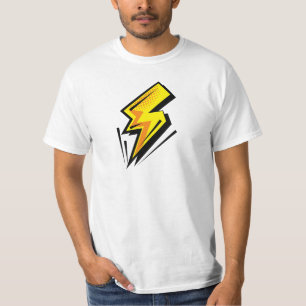 Camiseta Tornillo relámpago - Amarillo con líneas de fondo
