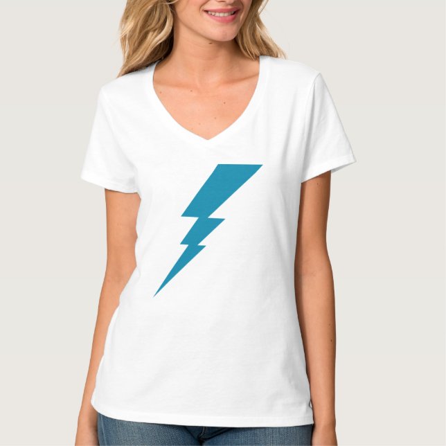 Camiseta Tornillo relámpago azul (Anverso)