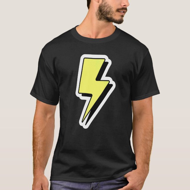 Camiseta Tornillo relámpago de la tormenta relámpago (Anverso)