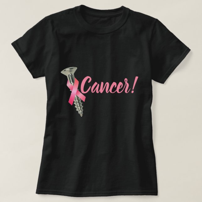 Camiseta Tornillo rosado con cáncer de mama (Diseño del anverso)