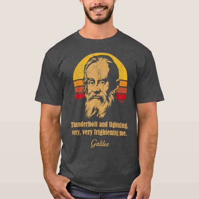 Camiseta Tornillo y relámpago Meme de Astronomía Galileo (Anverso)