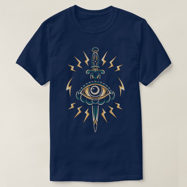 Camiseta Tornillos relámpago de ojo malvado (Diseño del anverso)