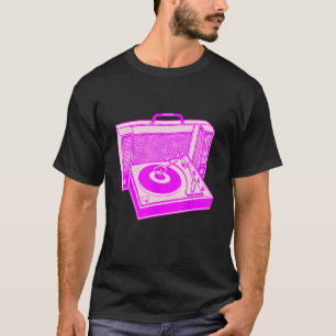 Camiseta Torno giratorio DJ vinilo música radio de los 80 V