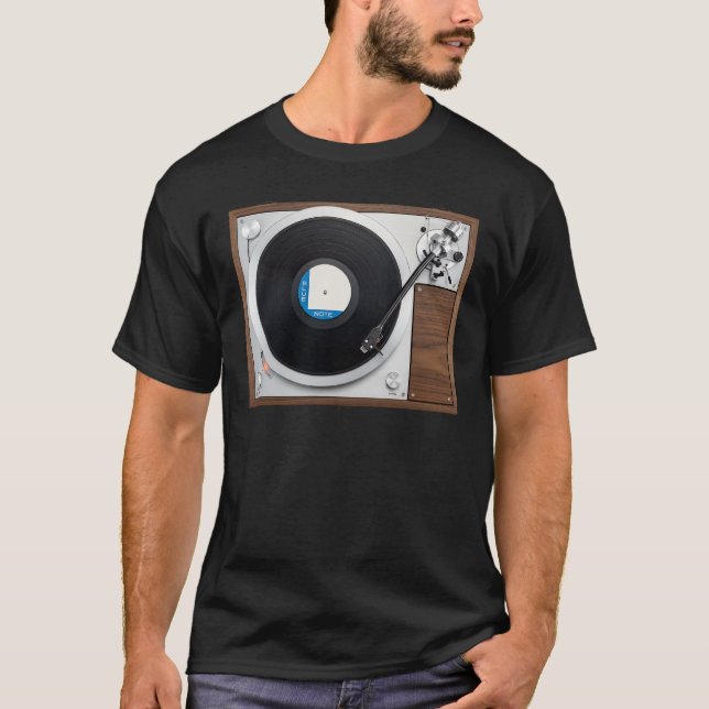 Camiseta Torno Tocadiscos de Vinilo (Anverso)